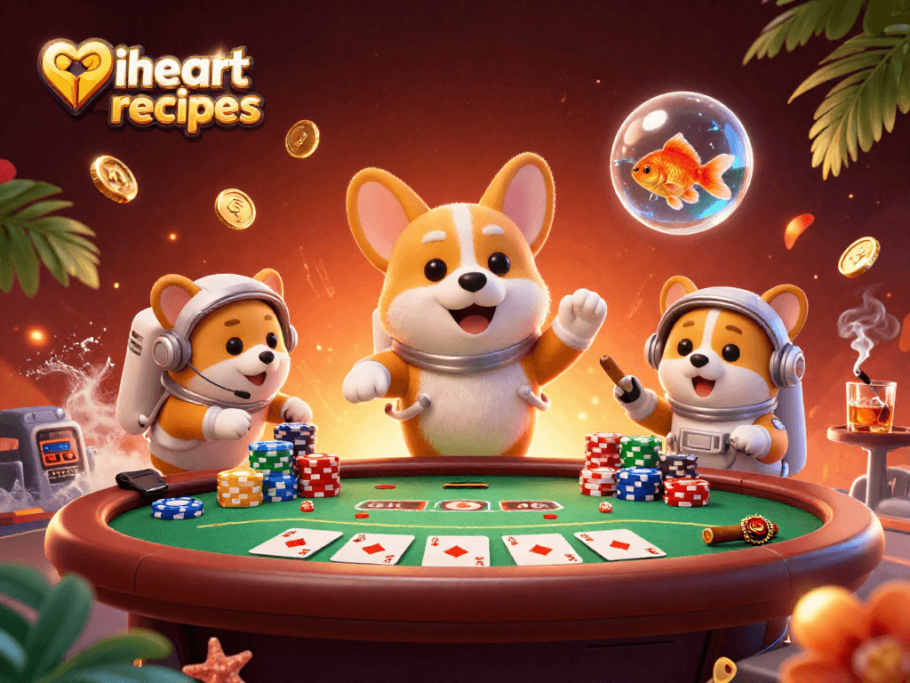 Engage in thrilling online gameplay with iheartrecipes featuring a vibrant casino scene.