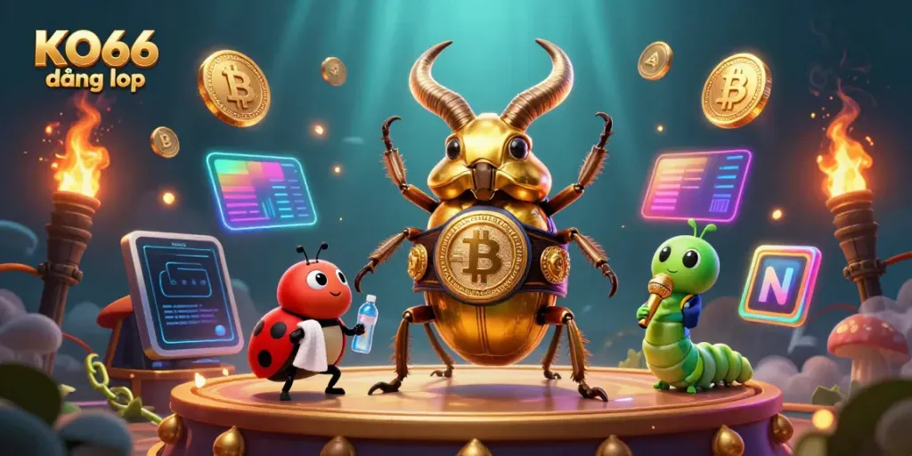 Experience dynamic KO66 đăng nhập action with vibrant game elements and characters in a casino setting.