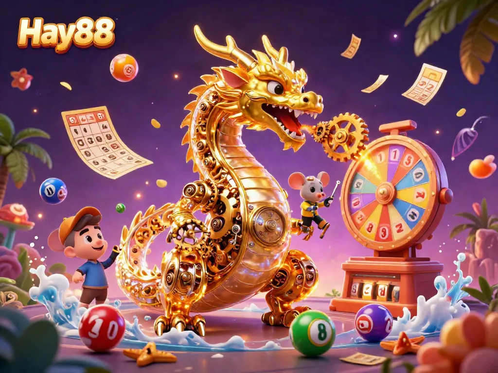 Engage in thrilling gameplay at Hay88 with a captivating dragon and lottery elements.