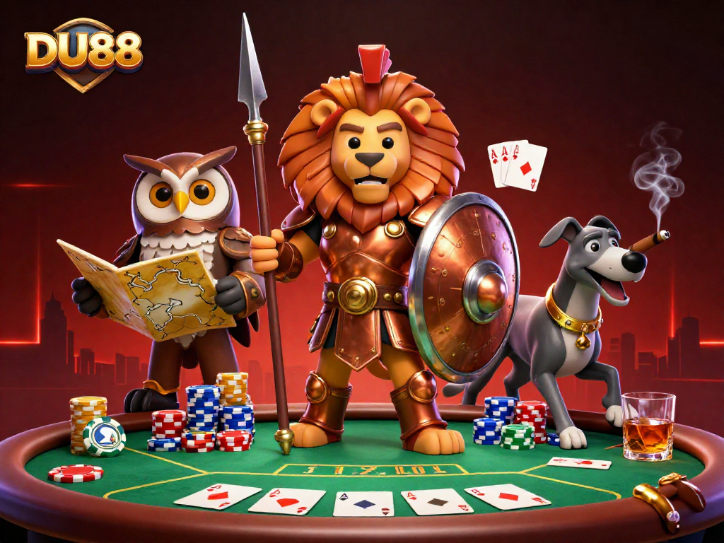 Experience thrilling sports betting action at DU88 with engaging characters and vibrant casino elements.
