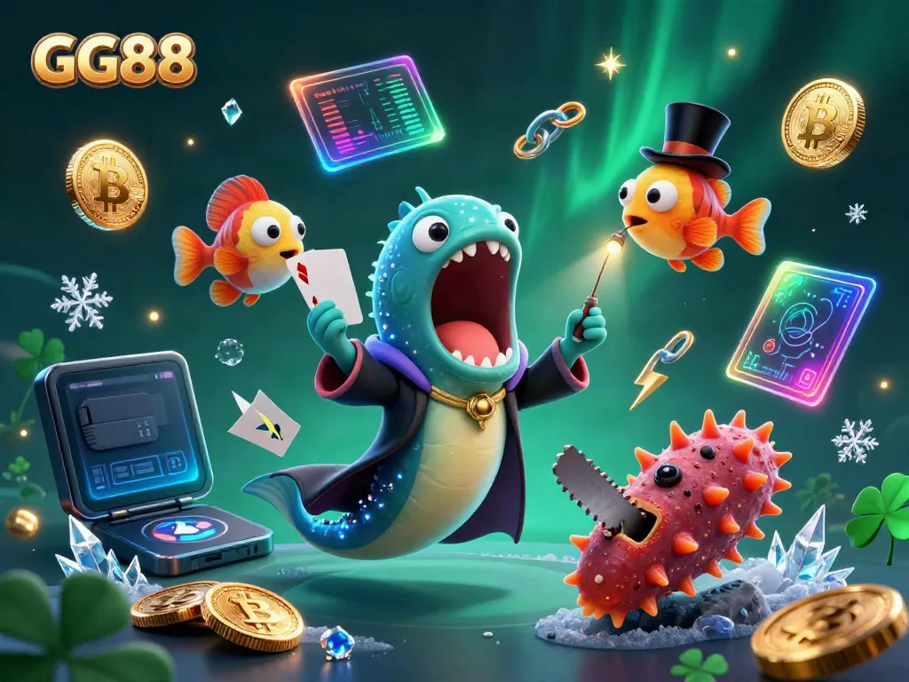 Experience the magical performance of GG88 featuring a bioluminescent gulper eel and glowing crypto elements.