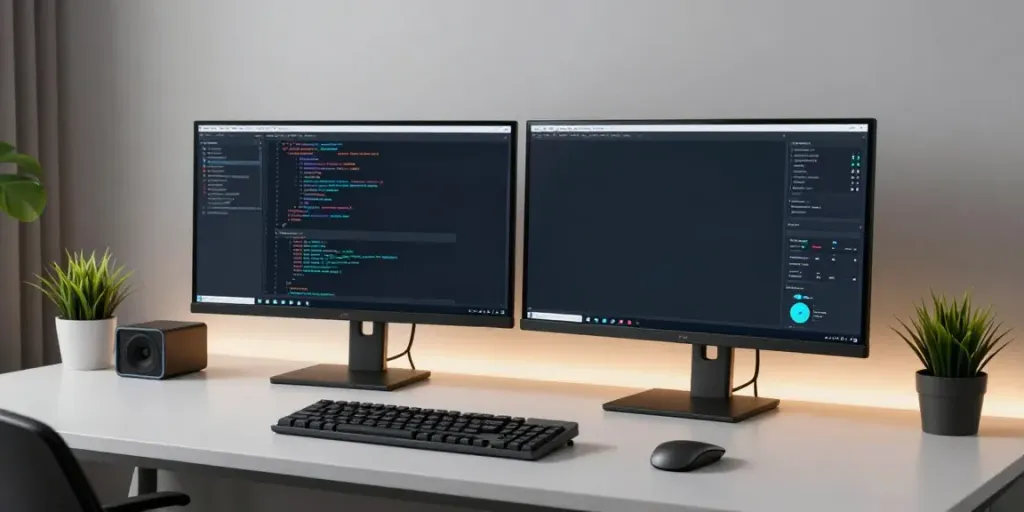 Advanced .co.uk domain registration processes in a modern tech workspace.