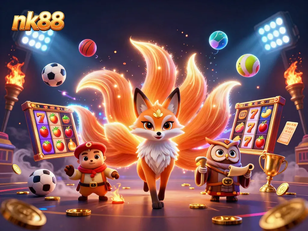 Players immerse in nk88 slots and jackpots with vibrant characters and rich game elements