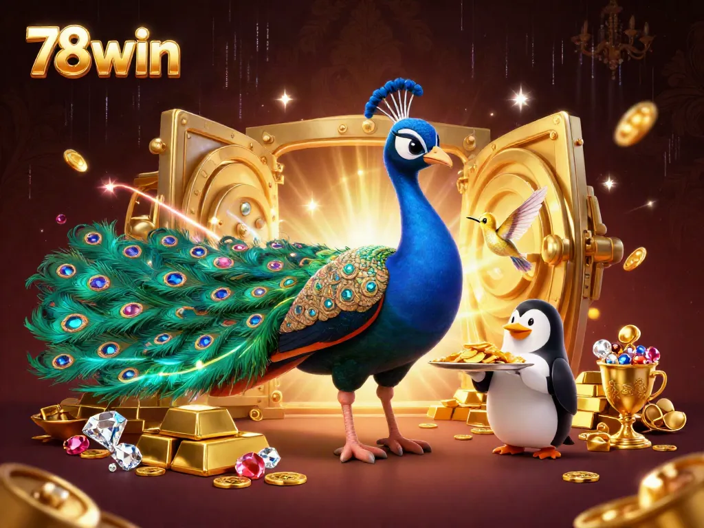 Experience high-stakes gaming at 78win with vibrant casino characters and dazzling treasures.