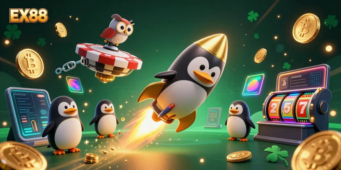 Experience dynamic gambling excitement with EX88 in a vibrant cosmic casino scene.