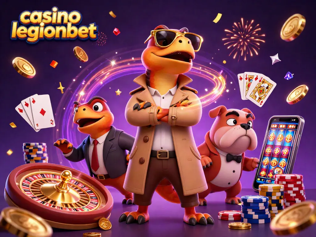 Experience entertainment at casino legionbet with raptors in a trench coat attempting VIP entry.