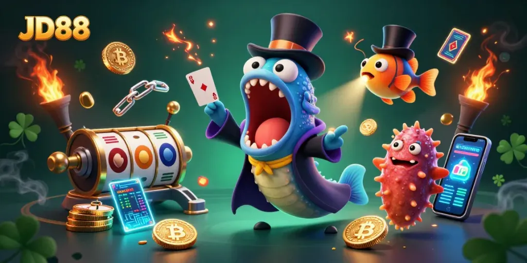 Engage in thrilling slots action at JD88 with a magical underwater scene featuring captivating characters.
