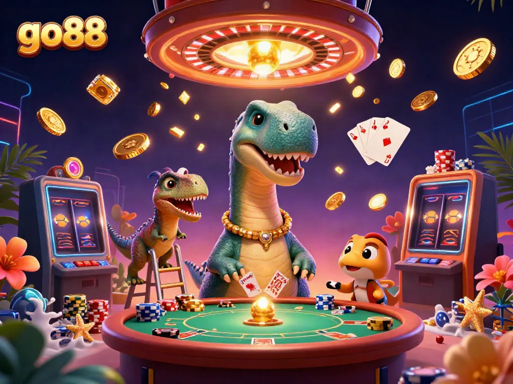 Navigate exciting casino activities with go88 featuring dynamic gaming elements and vibrant characters.