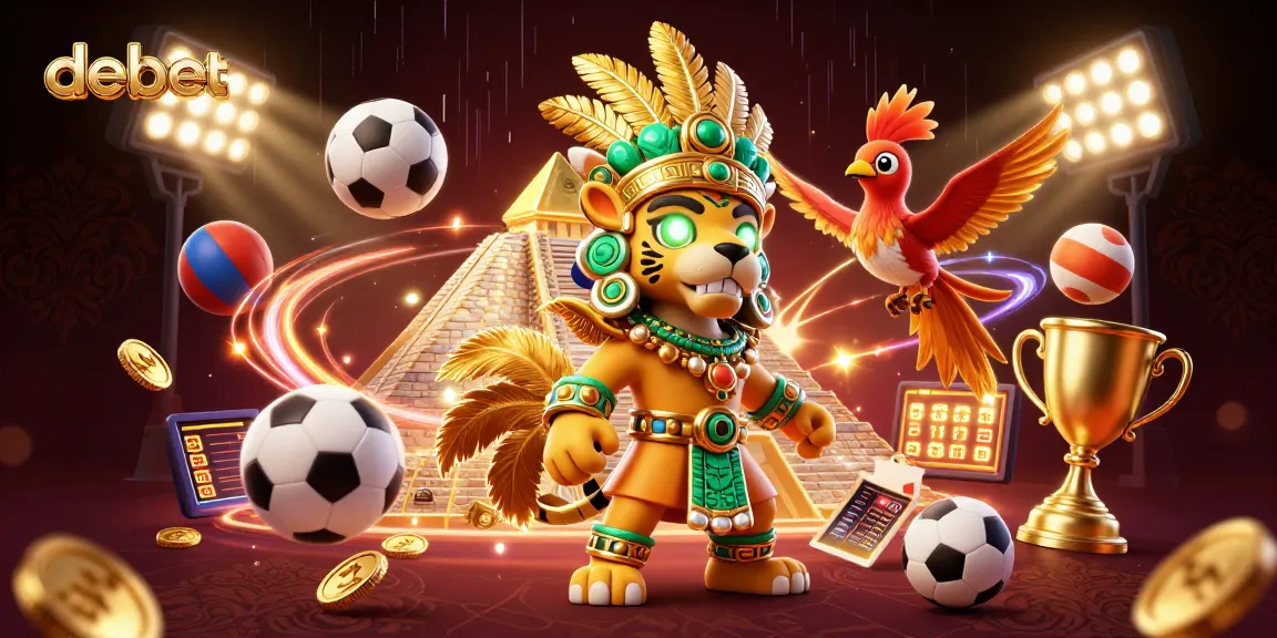 Experience thrilling debet sports action in a vibrant 3D casino scene with Mayan elements