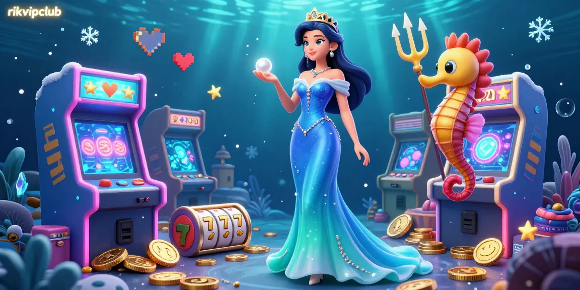 Engage in the excitement of rikvipclub featuring vibrant casino elements and an underwater scene.