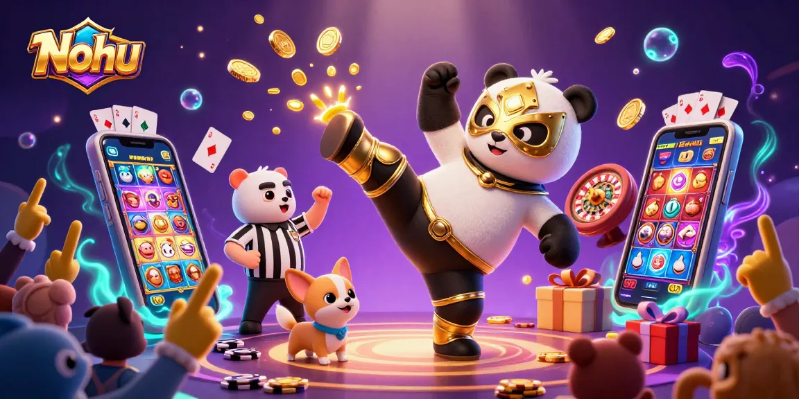 Nohu slot players enjoy a thrilling gaming experience with animated characters and dynamic casino elements.