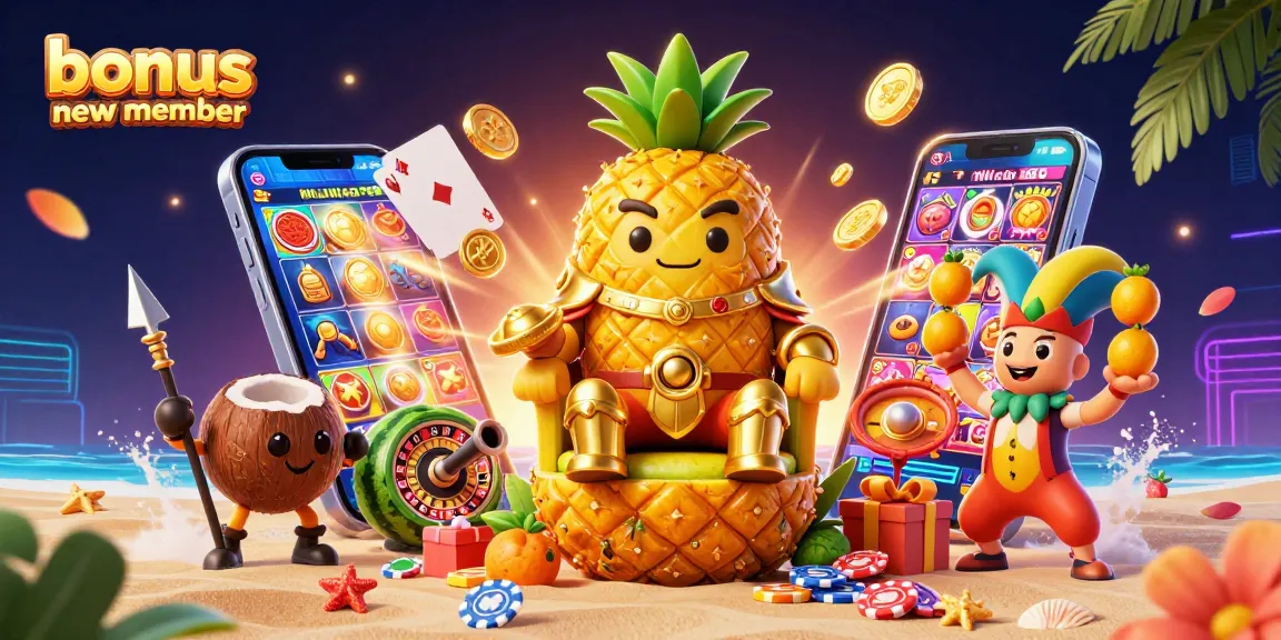 Play and win with the bonus new member offer featuring vibrant casino elements.