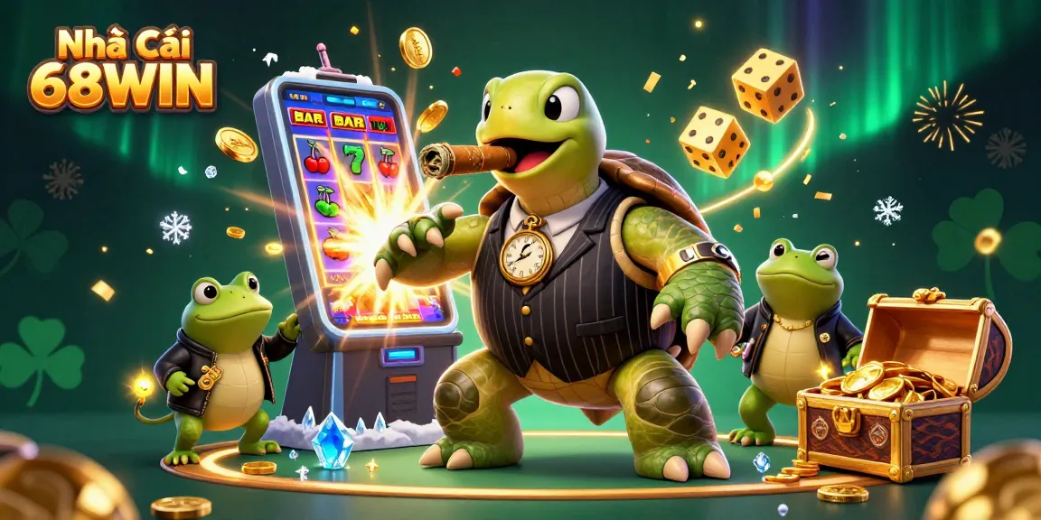 Experience thrilling gaming with Nhà Cái 68WIN, featuring an engaging casino scene packed with vibrant action.