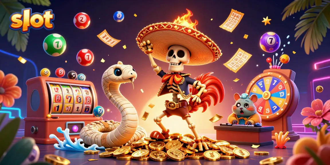 Engage in exciting slot gaming featuring vibrant characters and elements in a dynamic casino scene.