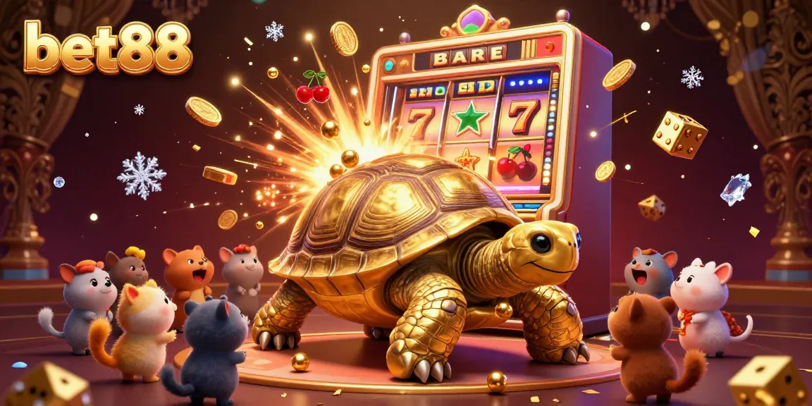 Excited players experience the vibrant atmosphere at bet88's colorful slot machine showcasing thrilling games and jackpots.