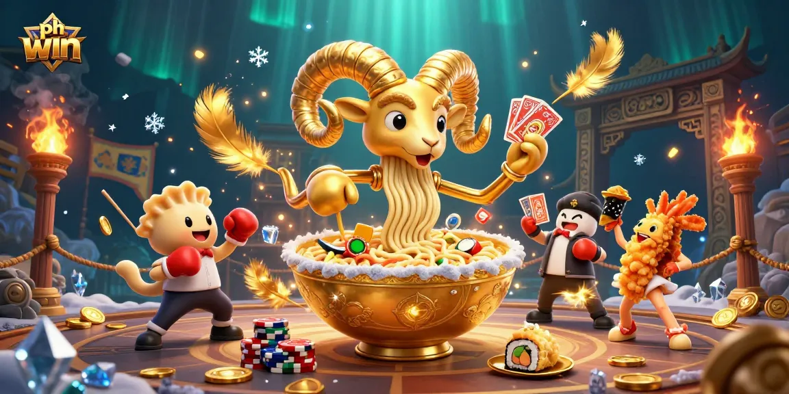 Experience fun gaming with ph win at a dynamic casino scene featuring unique characters and vibrant colors.