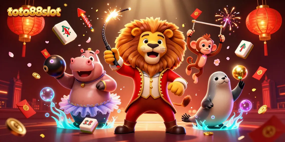 Toto88slot illustration featuring vibrant characters and engaging gaming elements in a lively casino scene.