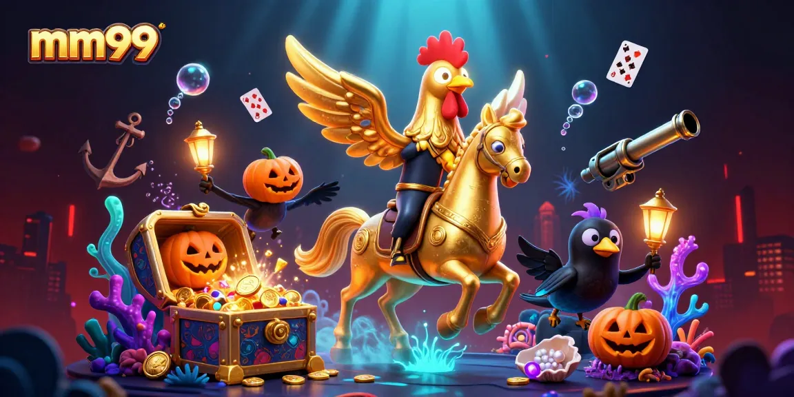 Experience exciting gameplay at mm99 with the golden rooster and lantern-carrying crows in a vibrant casino.